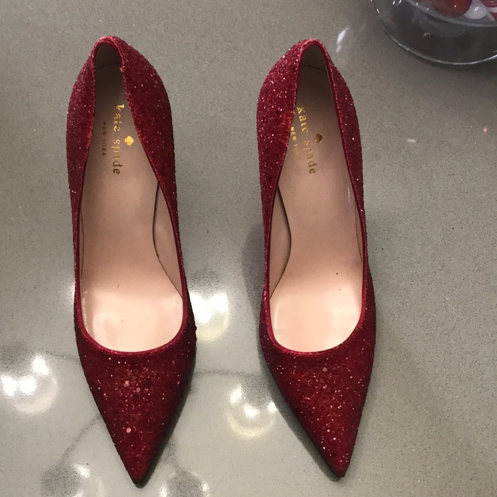 Red Kate Spade Licorice red pumps